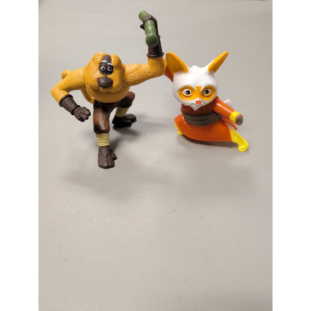 McDonalds Kung Fu Panda Toys Lot Master Shifu & Master Monkey 2008 Happy Meal